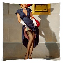 Retro Pin-up Girl Large Cushion Case (one Side)