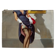 Retro Pin-up Girl Cosmetic Bag (xxl)