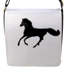 Running Horse Flap Closure Messenger Bag (small) by mysticalimages
