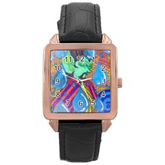 Rain Rose Gold Leather Watch 