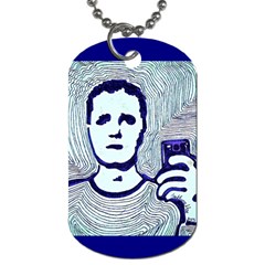 Snapshot Blue Dog Tag (one Sided)