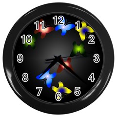 Butterfly Trail Wall Clock (black) by Contest1553012
