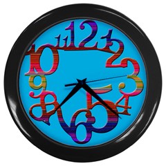 Wild Numbers Wall Clock (black)