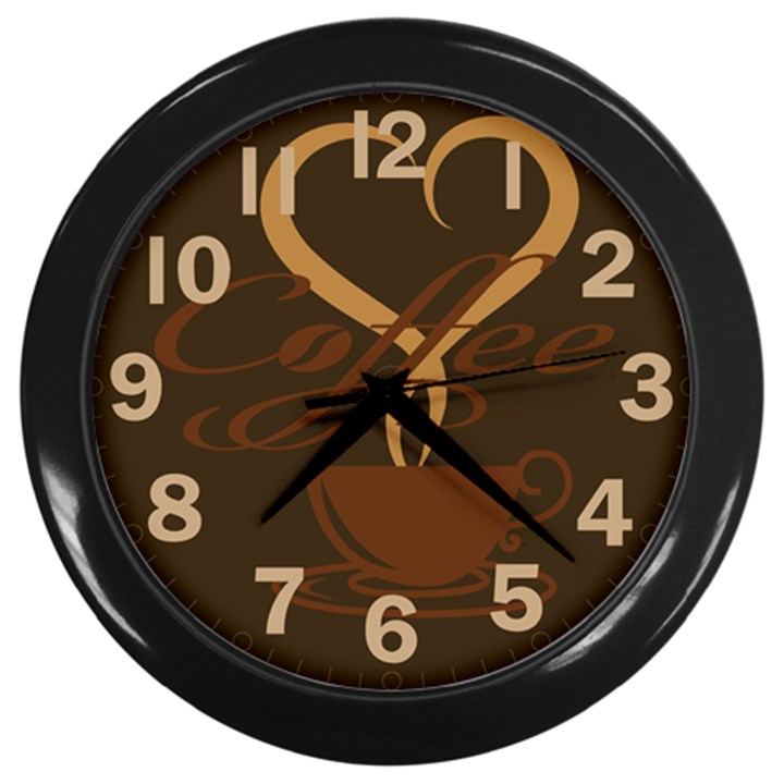 Coffee Time Wall Clock (Black)