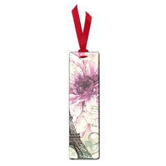 Purple Floral Vintage Paris Eiffel Tower Art Small Bookmark by chicelegantboutique