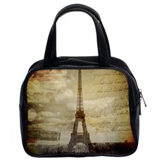 Elegant Vintage Paris Eiffel Tower Art Classic Handbag (two Sides) by chicelegantboutique