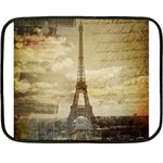 Elegant Vintage Paris Eiffel Tower Art Mini Fleece Blanket (Two Sided) 35 x27  Blanket Front