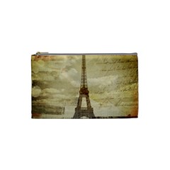 Elegant Vintage Paris Eiffel Tower Art Cosmetic Bag (small)