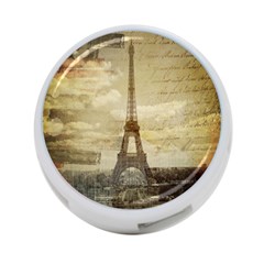 Elegant Vintage Paris Eiffel Tower Art 4-port Usb Hub (one Side)
