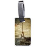 Elegant Vintage Paris Eiffel Tower Art Luggage Tag (One Side) Front