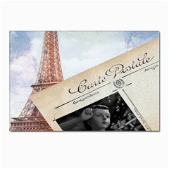French Postcard Vintage Paris Eiffel Tower Postcard 4 x 6  (10 Pack) by chicelegantboutique