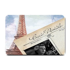 French Postcard Vintage Paris Eiffel Tower Small Door Mat by chicelegantboutique