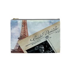 French Postcard Vintage Paris Eiffel Tower Cosmetic Bag (medium) by chicelegantboutique