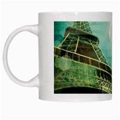 Modern Shopaholic Girl  Paris Eiffel Tower Art  White Coffee Mug by chicelegantboutique