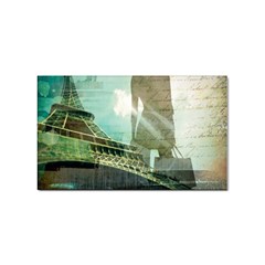 Modern Shopaholic Girl  Paris Eiffel Tower Art  Sticker (rectangle) by chicelegantboutique