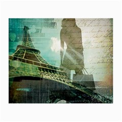 Modern Shopaholic Girl  Paris Eiffel Tower Art  Glasses Cloth (small, Two Sided) by chicelegantboutique