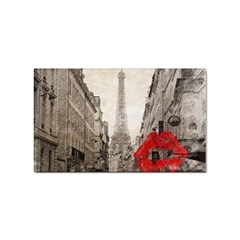 Elegant Red Kiss Love Paris Eiffel Tower Sticker (rectangle)