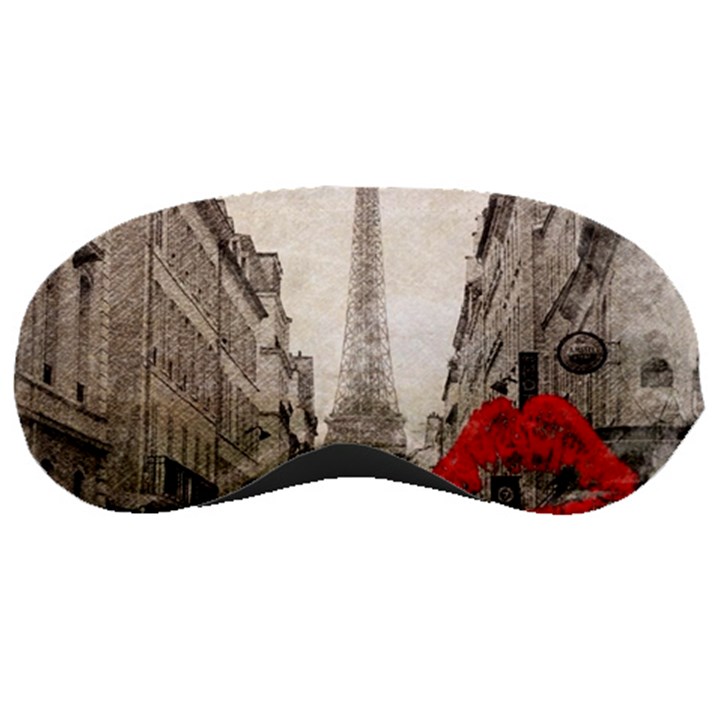 Elegant Red Kiss Love Paris Eiffel Tower Sleeping Mask