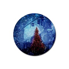 Elegant Winter Snow Flakes Gate Of Victory Paris France Drink Coaster (round) by chicelegantboutique