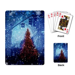 Elegant Winter Snow Flakes Gate Of Victory Paris France Playing Cards Single Design