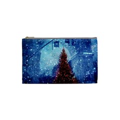 Elegant Winter Snow Flakes Gate Of Victory Paris France Cosmetic Bag (small) by chicelegantboutique