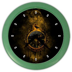 Time Is Gold Wall Clock (color)