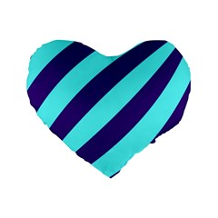 Purple Waves 16  Premium Heart Shape Cushion  by colourconnectors