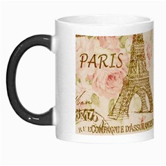 Floral Eiffel Tower Vintage French Paris Art Morph Mug by chicelegantboutique