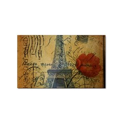 Vintage Stamps Postage Poppy Flower Floral Eiffel Tower Vintage Paris Sticker 100 Pack (rectangle) by chicelegantboutique
