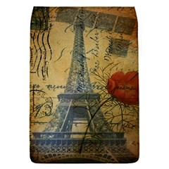 Vintage Stamps Postage Poppy Flower Floral Eiffel Tower Vintage Paris Removable Flap Cover (small)