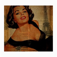 Vintage Newspaper Print Pin Up Girl Paris Eiffel Tower Canvas 16  X 20  (unframed) by chicelegantboutique