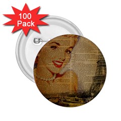 Yellow Dress Blonde Beauty   2 25  Button (100 Pack) by chicelegantboutique