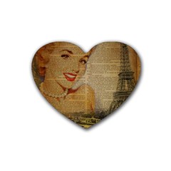 Yellow Dress Blonde Beauty   Drink Coasters (heart)