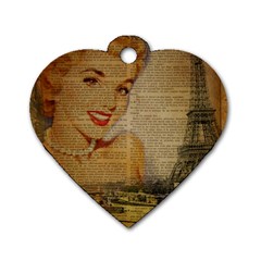 Yellow Dress Blonde Beauty   Dog Tag Heart (two Sided) by chicelegantboutique