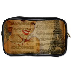 Yellow Dress Blonde Beauty   Travel Toiletry Bag (two Sides) by chicelegantboutique