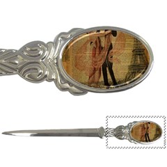 Vintage Paris Eiffel Tower Elegant Dancing Waltz Dance Couple  Letter Opener by chicelegantboutique