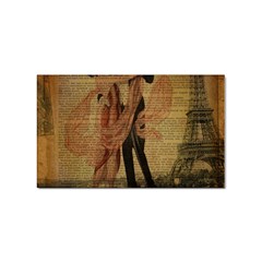 Vintage Paris Eiffel Tower Elegant Dancing Waltz Dance Couple  Sticker 100 Pack (rectangle) by chicelegantboutique