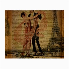 Vintage Paris Eiffel Tower Elegant Dancing Waltz Dance Couple  Glasses Cloth (small) by chicelegantboutique
