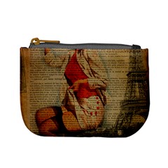  Vintage Newspaper Print Pin Up Girl Paris Eiffel Tower Funny Vintage Retro Nurse  Coin Change Purse by chicelegantboutique