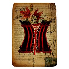 Black Red Corset Vintage Lily Floral Shabby Chic French Art Removable Flap Cover (large) by chicelegantboutique