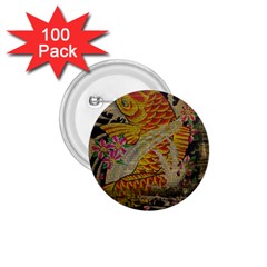 Funky Japanese Tattoo Koi Fish Graphic Art 1 75  Button (100 Pack) by chicelegantboutique