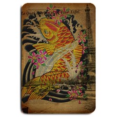 Funky Japanese Tattoo Koi Fish Graphic Art Large Door Mat by chicelegantboutique