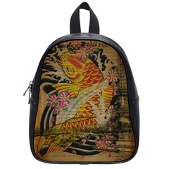 Funky Japanese Tattoo Koi Fish Graphic Art School Bag (small) by chicelegantboutique