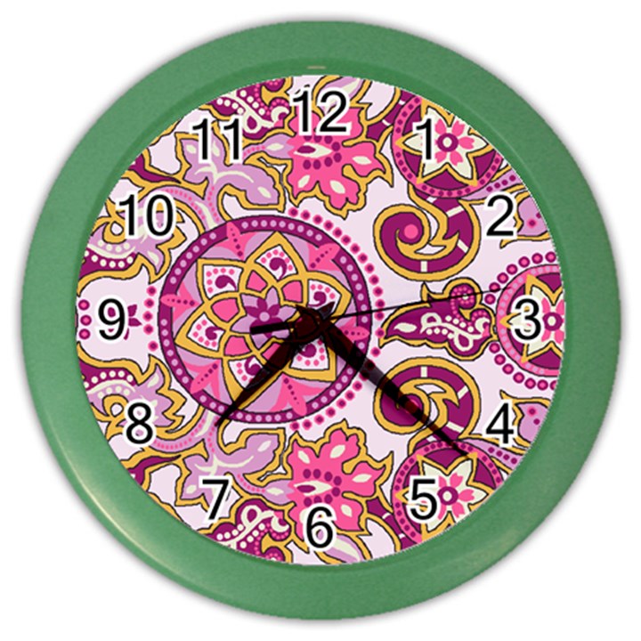 Floral Fantasy Wall Clock (Color)