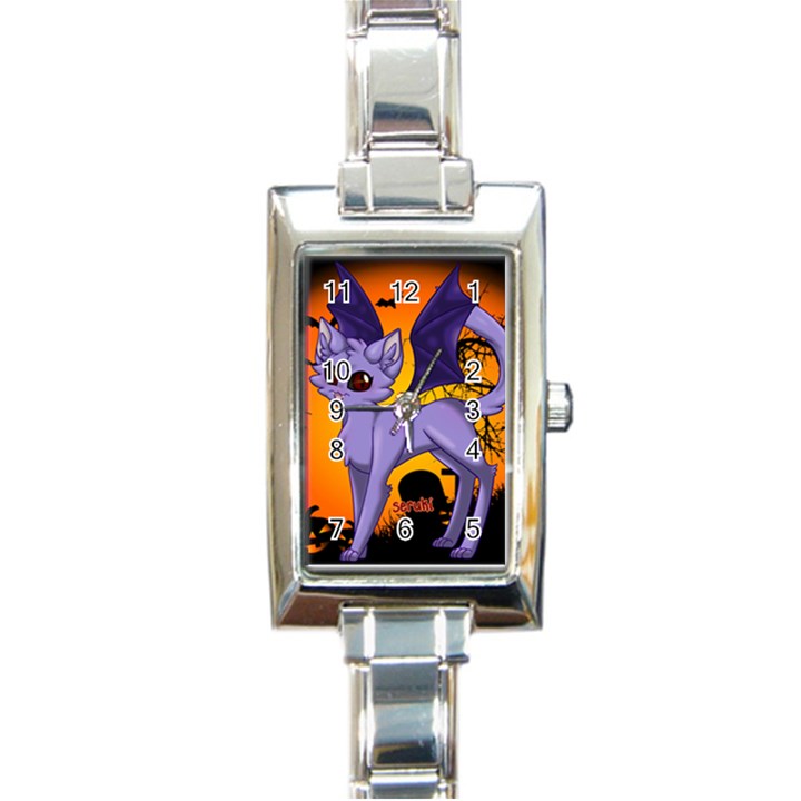 Serukivampirecat Rectangular Italian Charm Watch