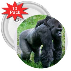 Gorilla Dad 3  Button (10 Pack)