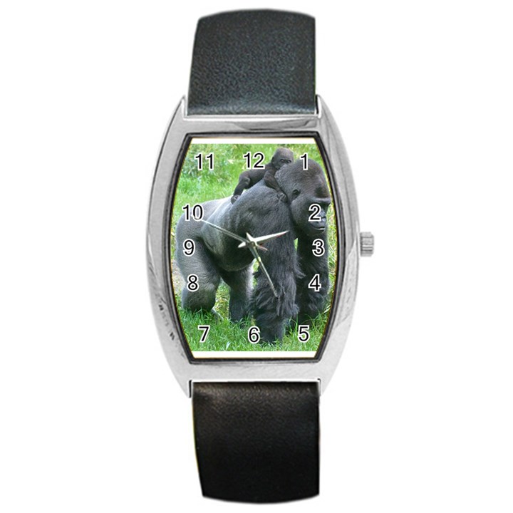 gorilla dad Tonneau Leather Watch