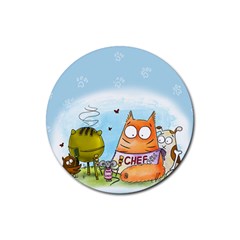 Apron Drink Coaster (round) by PookieCatWorld