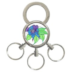 Flower Design 3-ring Key Chain by JacklyneMae