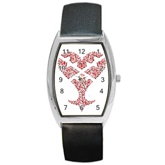 Key Heart 2 Tonneau Leather Watch by Nightmarechild